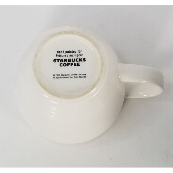 Starbucks Mug Holiday Christmas 2010 Holly Berry White Red Embossed 16oz. Cup - Picture 5 of 5